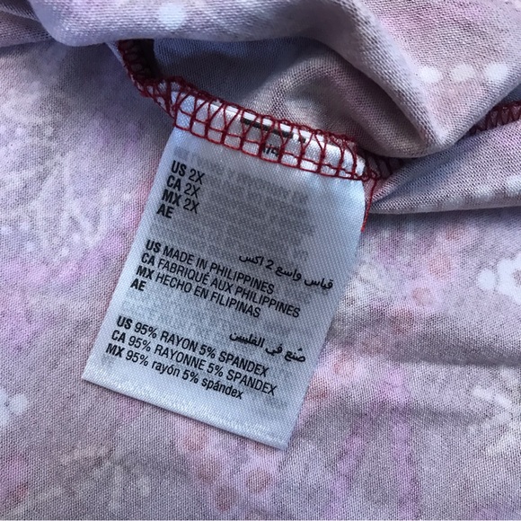 JM Collection Paisley Print Tee NEW Womens Plus Size 2X XXL Rust Brown Flare - Picture 8 of 8